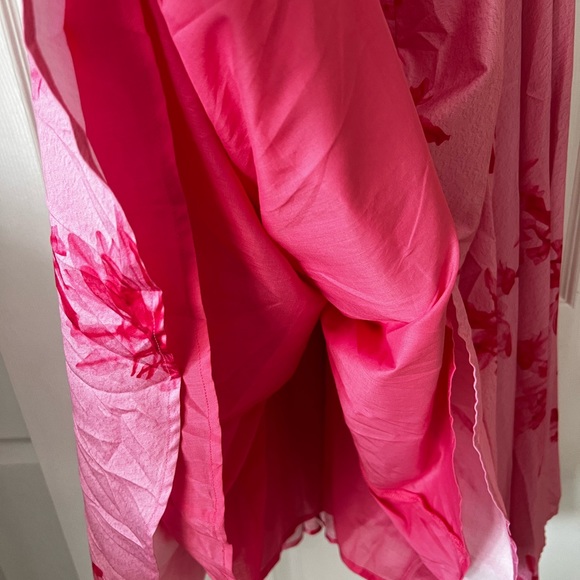 Rareism Flared Tube Dress - Ariana Pink, Fully Lined, Pockets, Removable Straps - Picture 12 of 13